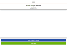 Tablet Screenshot of hunanvillagewarsaw.com